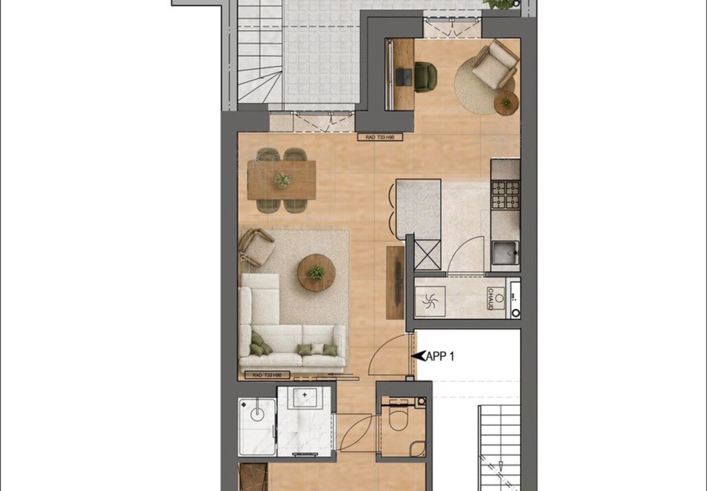 Ground floor with garden for sale in Schaarbeek